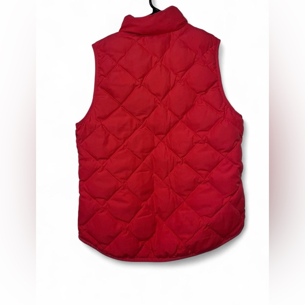 J Crew Orange/Red Quilted Women's Vest Puffer - Picture 3 of 4